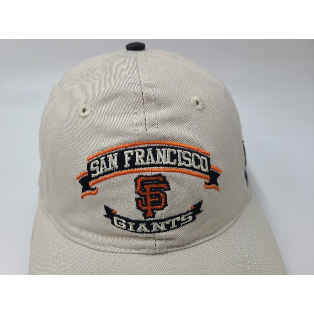 Vintage San Francisco Giants Drew Pearson Strapback (Fits Small) Hat Cap Beige - Picture 6 of 14